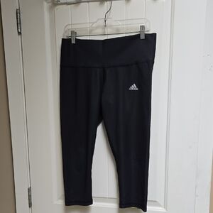 Adidas Dark Techfit Leggings with White Emblem Women's XS
